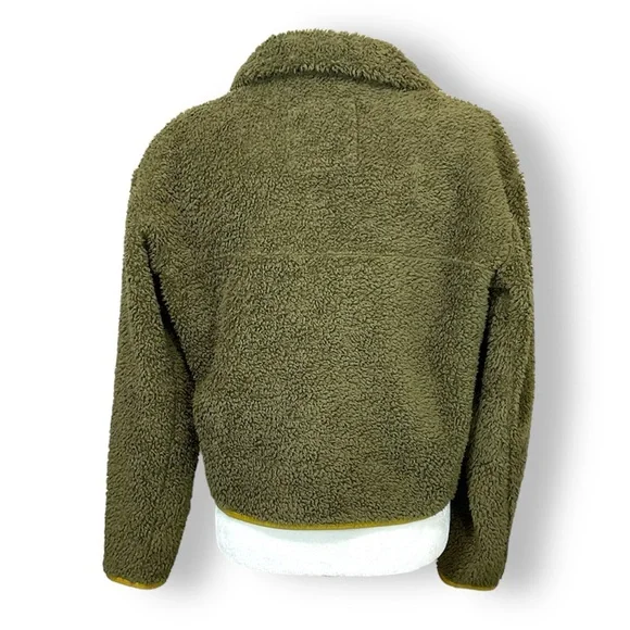 Girlfriend Collective Recycle Fleece Half Zip Pullover - Picture 6 of 11